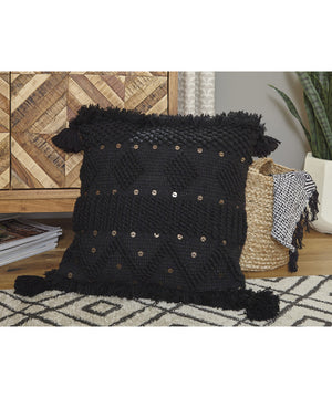 20"W Mordechai Pillow Set of 4 Black