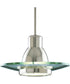 Modern Pendant 1-Light Clear Glass Mini-Pendant Light Brushed Nickel