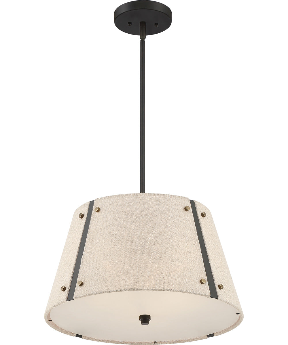 Amherst 3-light Pendant Mottled Cocoa