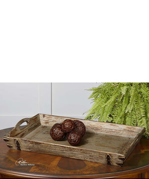 4"H Abila Wooden Tray