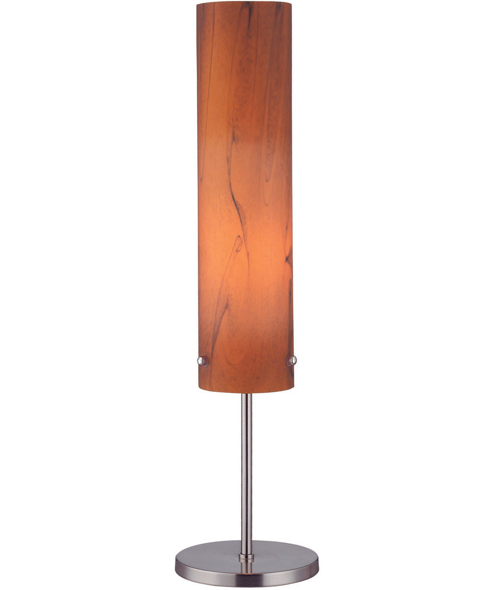 Aolani 1-Light Table Lamp Ps/ Wood Grain Textured Glass Shade