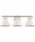 Forme 25'' Wide 3-Light Vanity-Light - White/Brushed Nickel