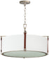 Sausalito 4-Light Pendant Weathered Zinc / Brown Suede