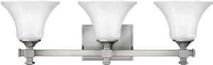 25"W Abbie 3-Light Bath Vanity Brushed Nickel