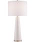 Tyrone 1-Light Table Lamp White Ceramichrome/ White Fabric Shade