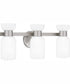 Rembrandt Large 3-light Bath Light Brushed Nickel