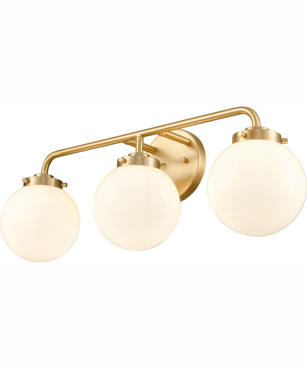 Fairbanks 22.75'' Wide 3-Light Vanity-Light - Brushed Gold/Opal