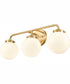 Fairbanks 22.75'' Wide 3-Light Vanity-Light - Brushed Gold/Opal