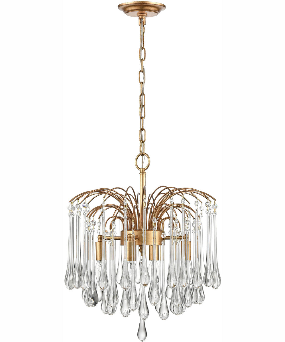 Viola Park 17'' Wide 4-Light Pendant - Gold Leaf