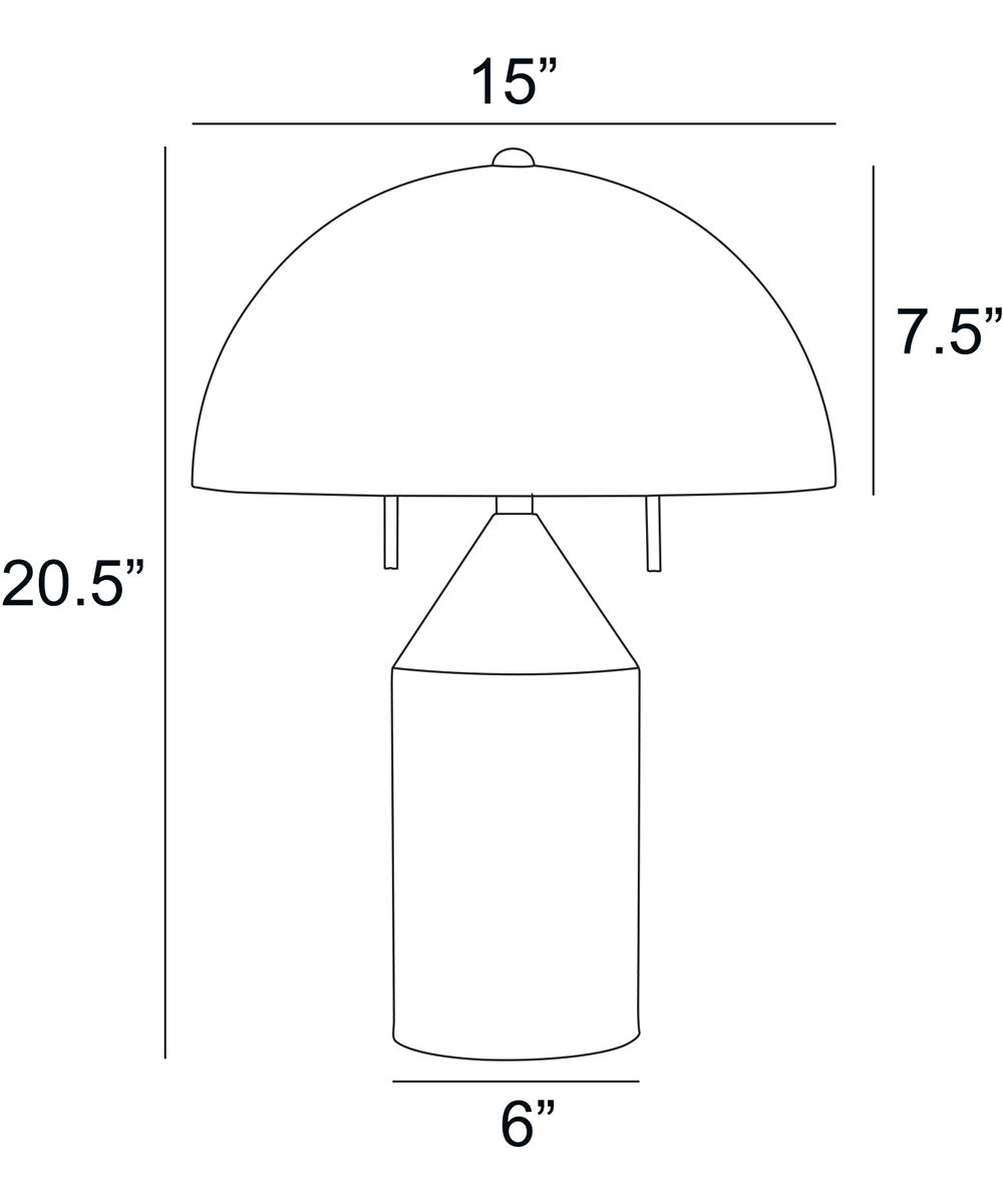 Ranae 2-Light Metal Table Lamp Brushed Nickel