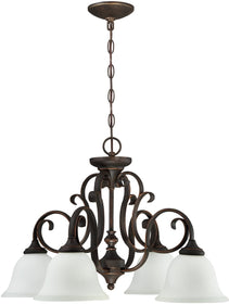 27"W Barrett Place 4-Light Down Chandelier Mocha Bronze