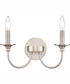 Cecil 14'' Wide 2-Light Vanity-Light - Brushed Nickel