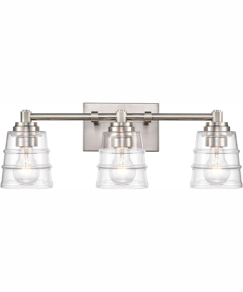 Pulsate 21.5'' Wide 3-Light Vanity-Light - Satin Nickel