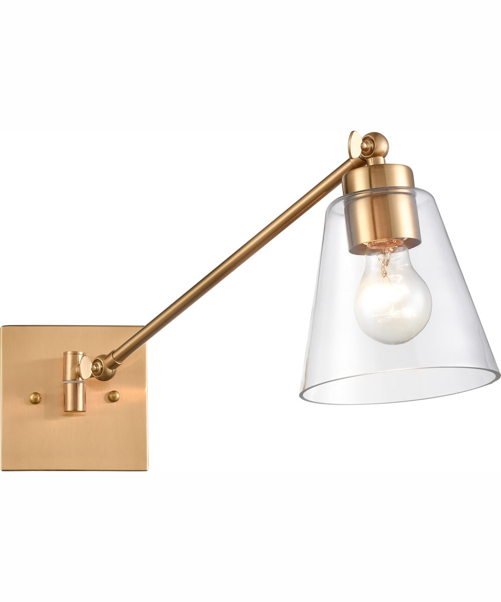 East Point 14.5'' High 1-Light Swingarm Sconce - Satin Brass