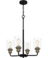 Cox 4-light Chandelier Matte Black