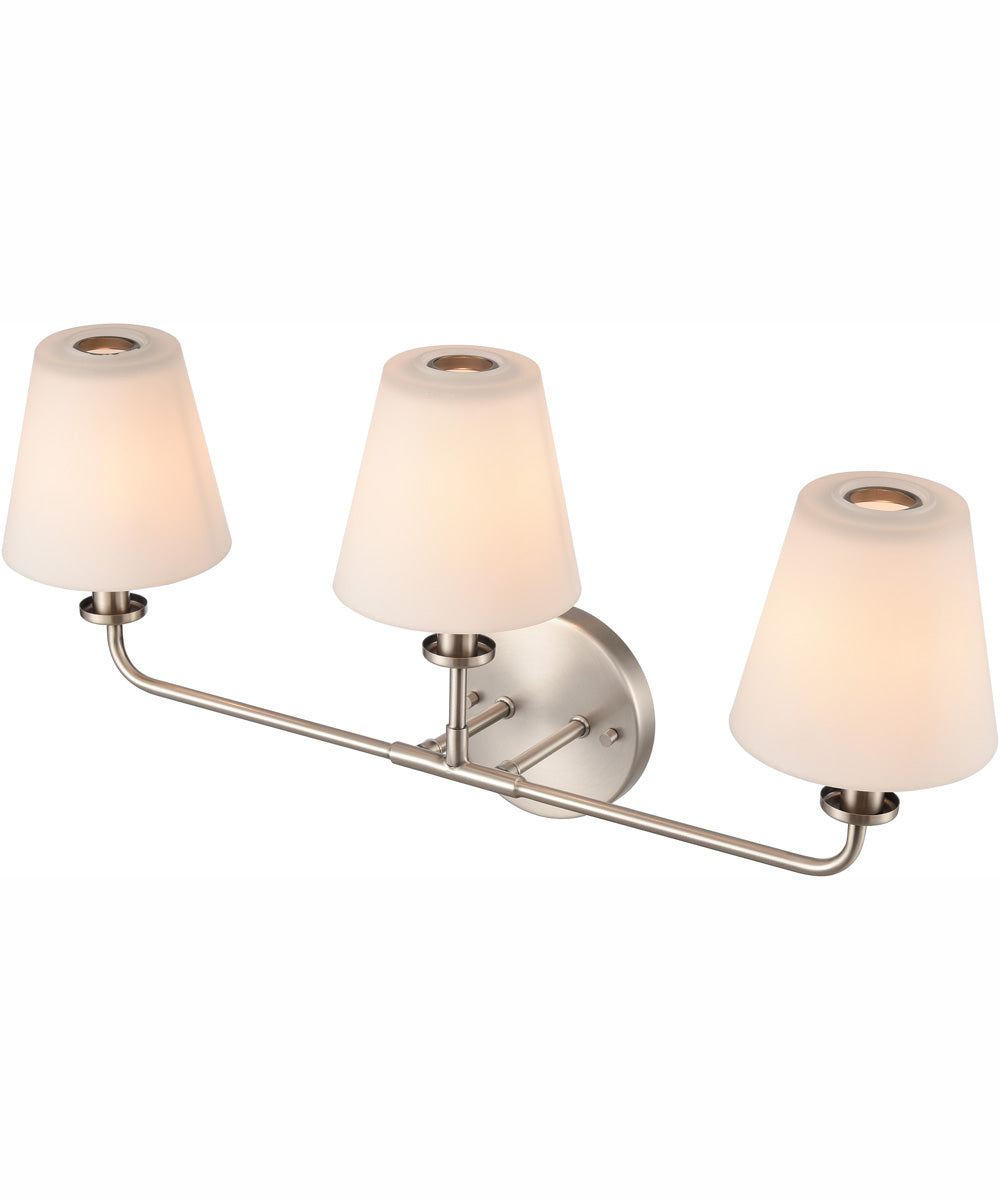 Minerva 24'' Wide 3-Light Vanity-Light - Antique Nickel