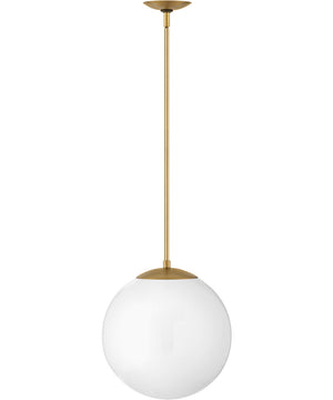 Warby 1-Light Medium Orb Pendant in Heritage Brass