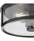 Gilliam 12-5/8 in. 2-Light New Traditional Flush Mount Matte Black