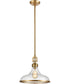 Rutherford 1-Light Pendant Satin Brass/Seedy Glass