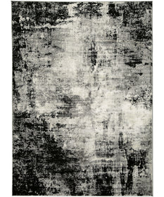 8'x10' Zekeman Large Rug Black/Cream/Gray