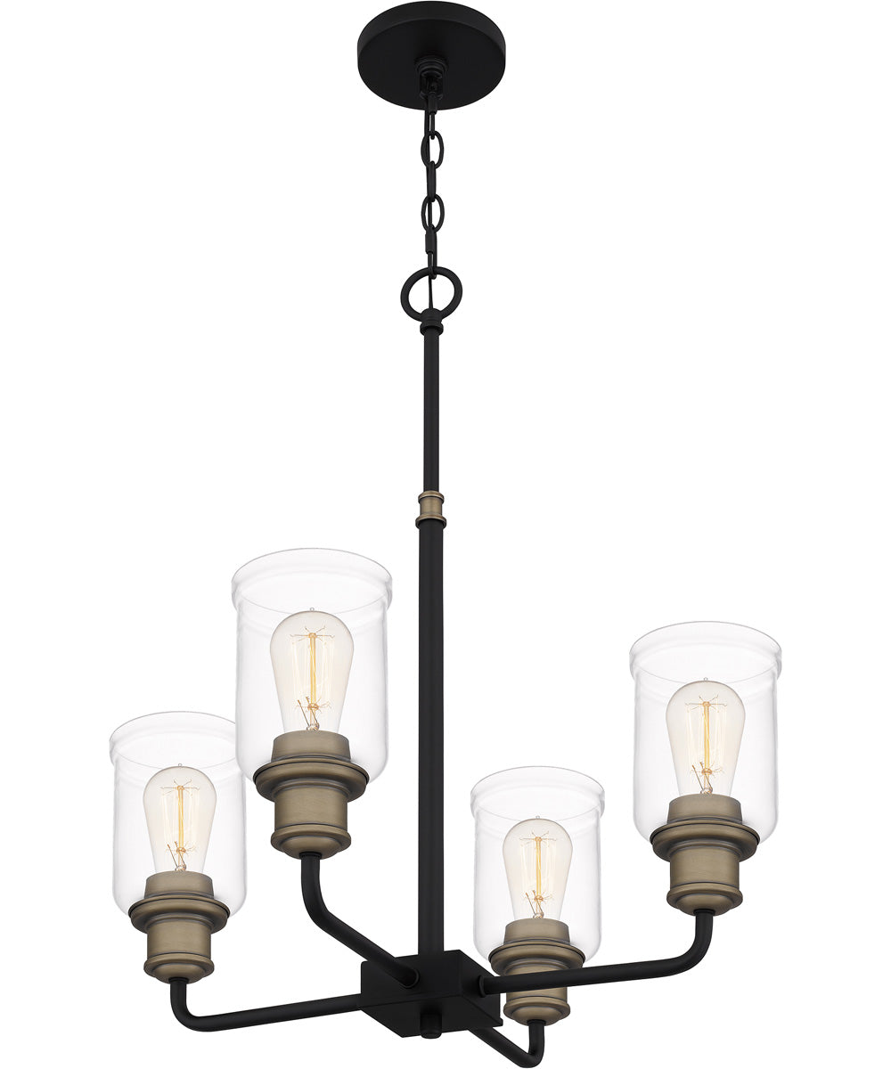 Cox 4-light Chandelier Matte Black