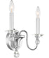 Mila Small 2-light Wall Sconce Polished Chrome