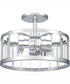 Lucia Medium 3-light Semi Flush Mount Polished Chrome