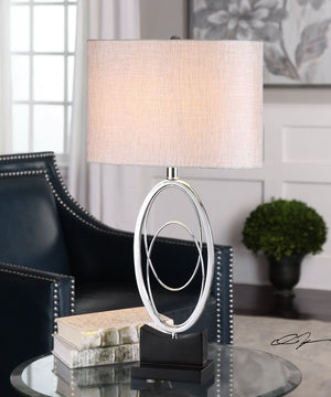 29"H Savant Polished Nickel Table Lamp