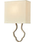 Lanesboro 1-Light Sconce Dusted Silver/White Fabric Shade