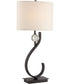 Lelia 1-Light Table Lamp Black/White Fabric Shade