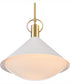 Compton 15.75'' Wide 1-Light Pendant - Satin Brass/Matte White