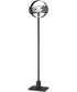 Brisbane 1-Light Floor Lamp Matt Black/Arteglasse