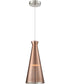 Cabello 1-Light Pendant Copper Finished/Glass Shade