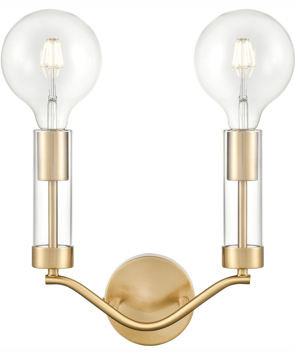 Celsius 11'' High 2-Light Sconce - Satin Brass