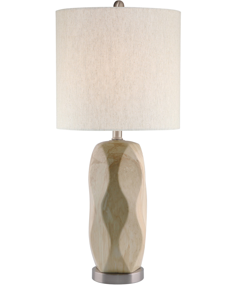 Coliseo 1-Light Table Lamp Limestone Ceramichrome/ Linen Fabric Shade