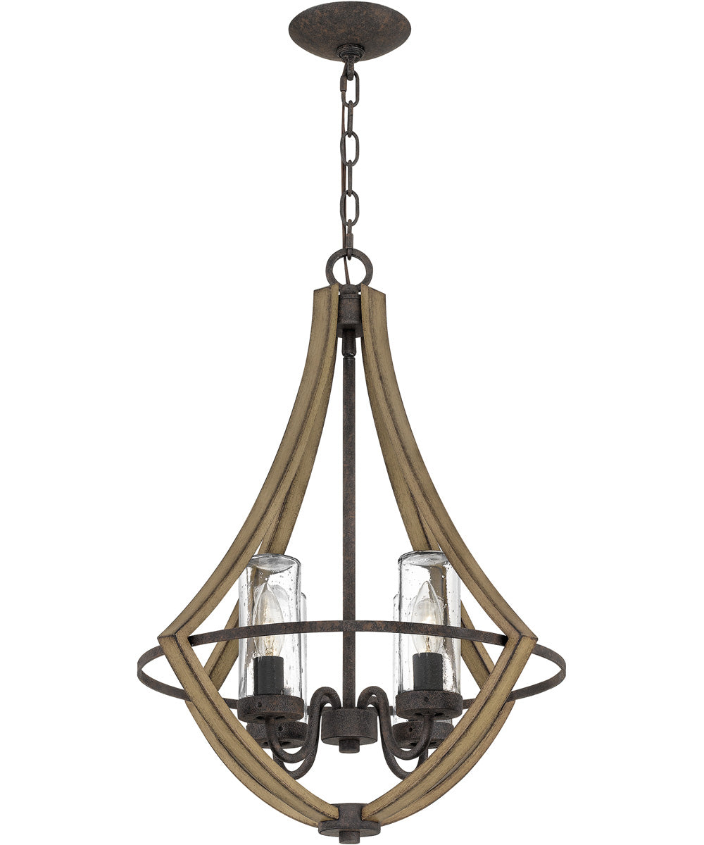 Shire 4-light Pendant Rustic Black