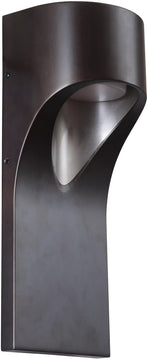 6"W Fusion 1-Light LED Pocket Sconce Brushed Black Nickel/Satin Aluminum