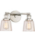 Union Medium 2-light Bath Light Polished Nickel