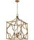 Wembley 4-Light Chandelier Antique Gold