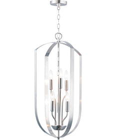 15"W Provident 6-Light Chandelier Satin Nickel