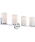 Caesarea 4-Light 4-Light Vanity Chrome/Frost Glass Shade