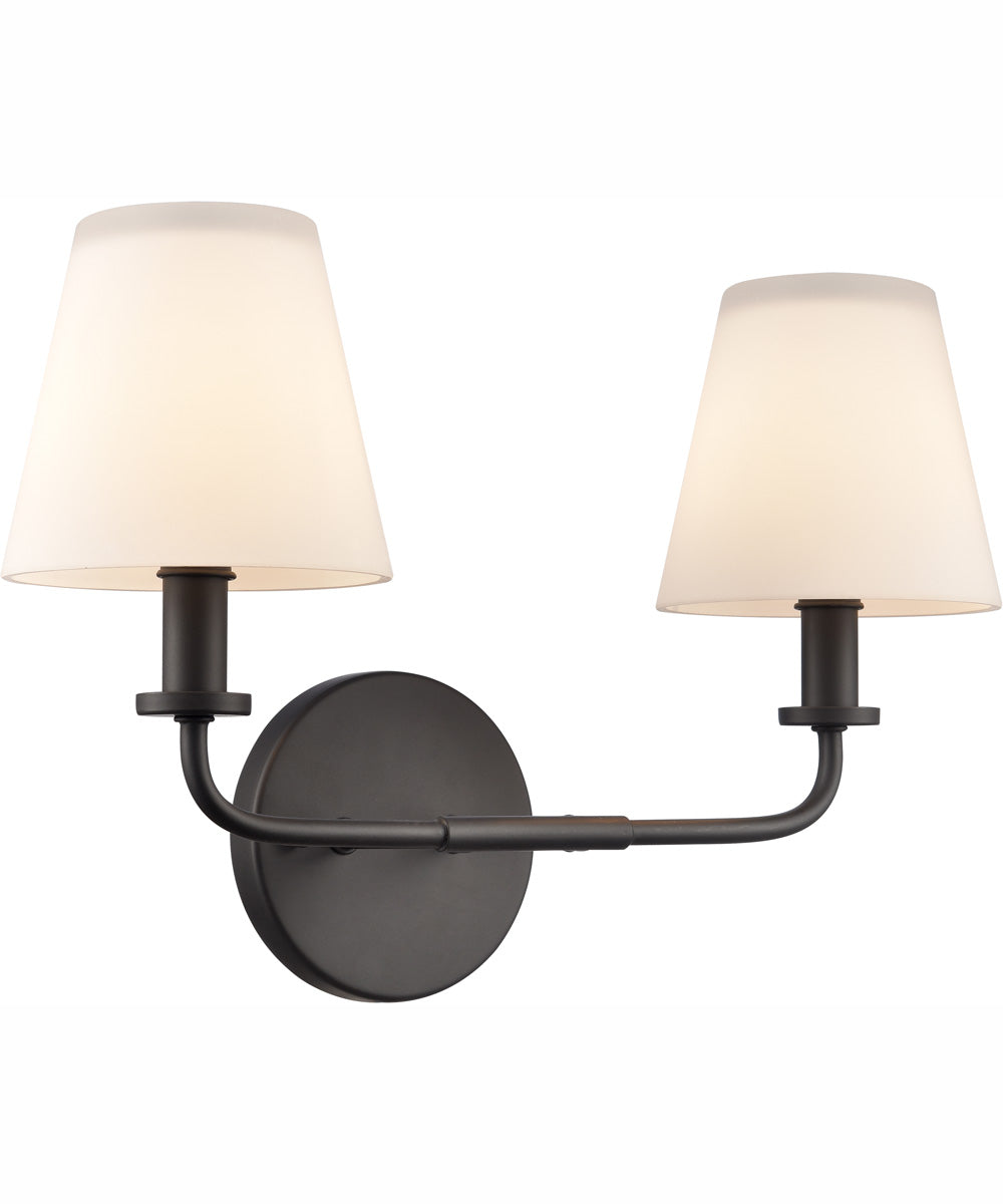 Hoyle 16'' Wide 2-Light Vanity-Light - Matte Black