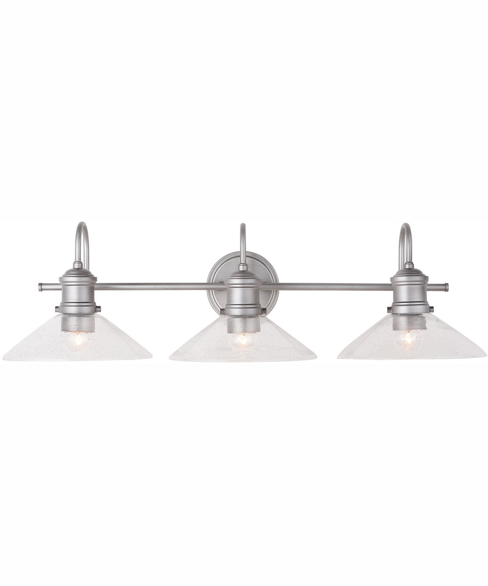 Zephir 3-Light Vanity Brushed Nickel Painted