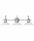 Zephir 3-Light Vanity Brushed Nickel Painted