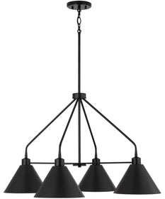 Alden 4-Light Chandelier Matte Black