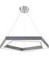 Pentex 1-Light Led Pendant Charcoal Grey/Brushed Nickel