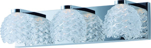 20"W Fringe LED 3-Light Bath Vanity Polished Chrome