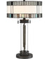 Luisa 2-Light Table Lamp Matt Black/Arteglasse Shade