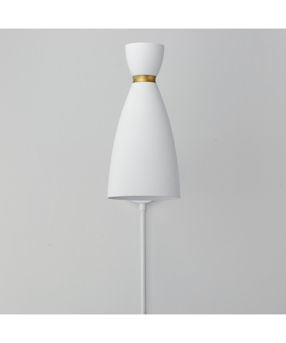 Carillon Articulating Wall Sconce White/Satin Brass