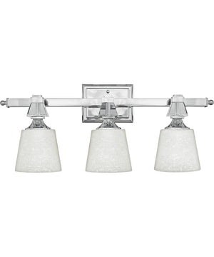 Deluxe Large 3-light Bath Light Polished Chrome